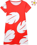 Disfraz de Carnaval Vestido de Hawaiana con Pinza para el Cabello de Flores para Niñas