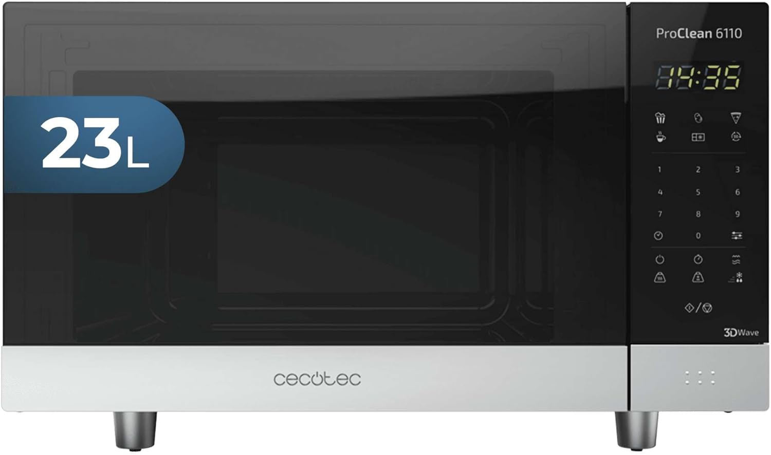 Cecotec Microondas negro ProClean 6010