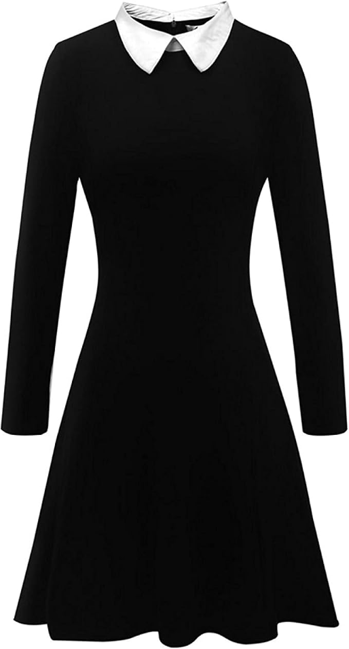 Disfraz Vestido Basico con Cuello Redondo