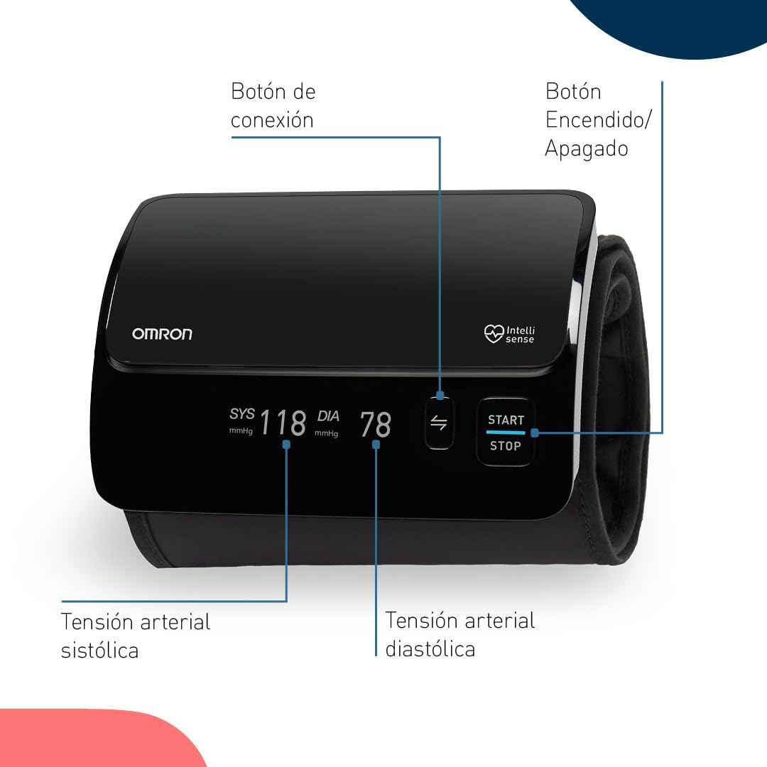 OMRON EVOLV Tensiómetro de Brazo inalámbrico todo en uno con Bluetooth