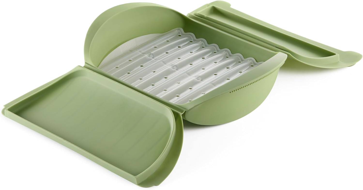 Lékué Estuche de vapor silicona platino Verde