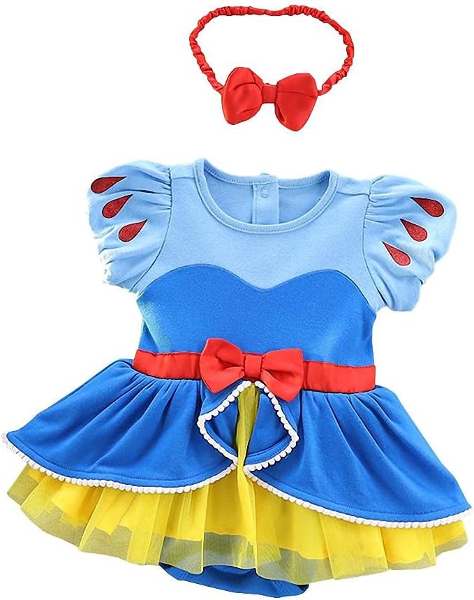 Disfraz de princesa para bebé y niñas con diadema con lazo
