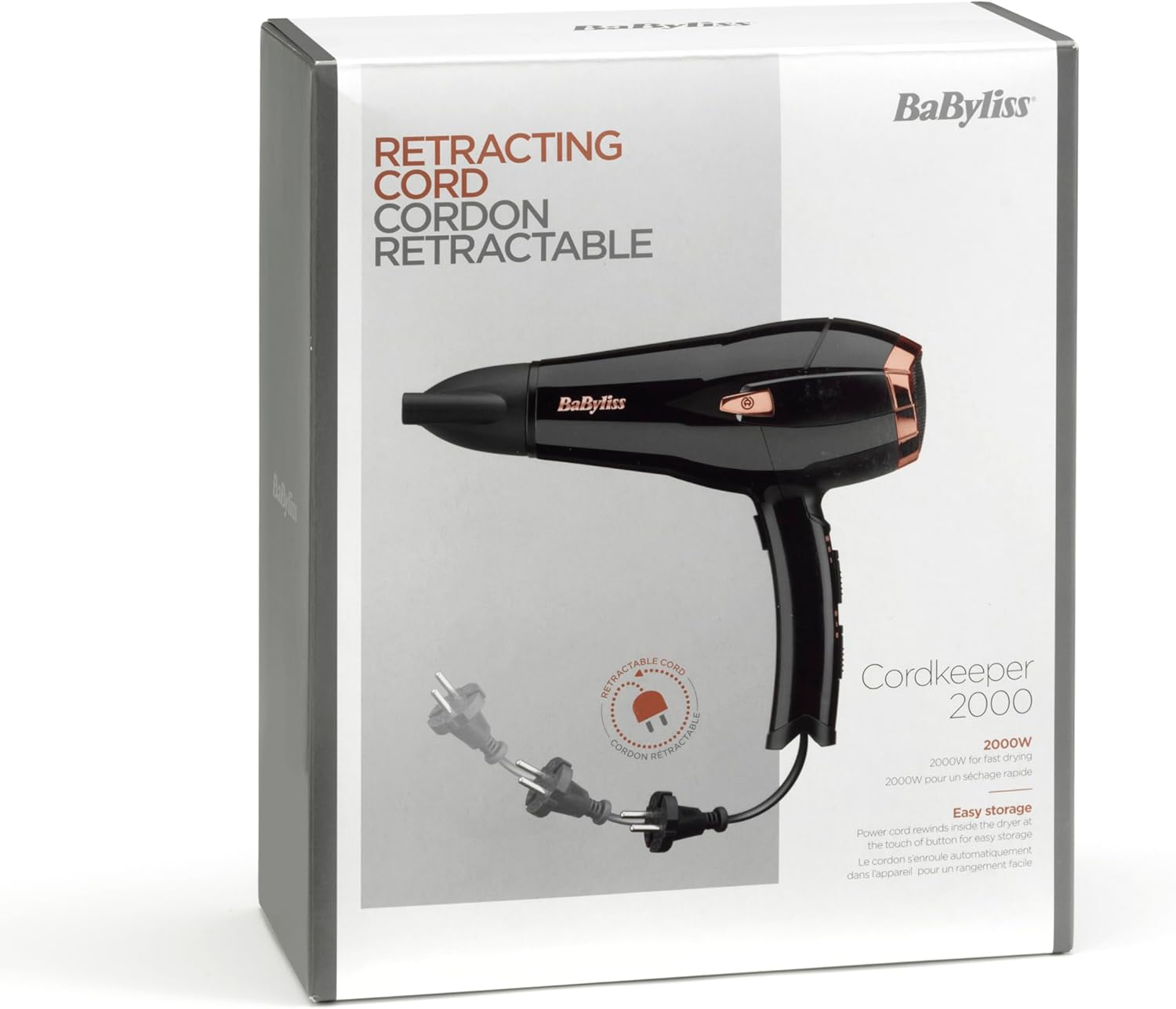Secador de Pelo BaByliss Retráctil