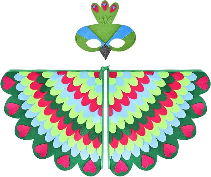 Disfraz de búho de pájaro y pavo real