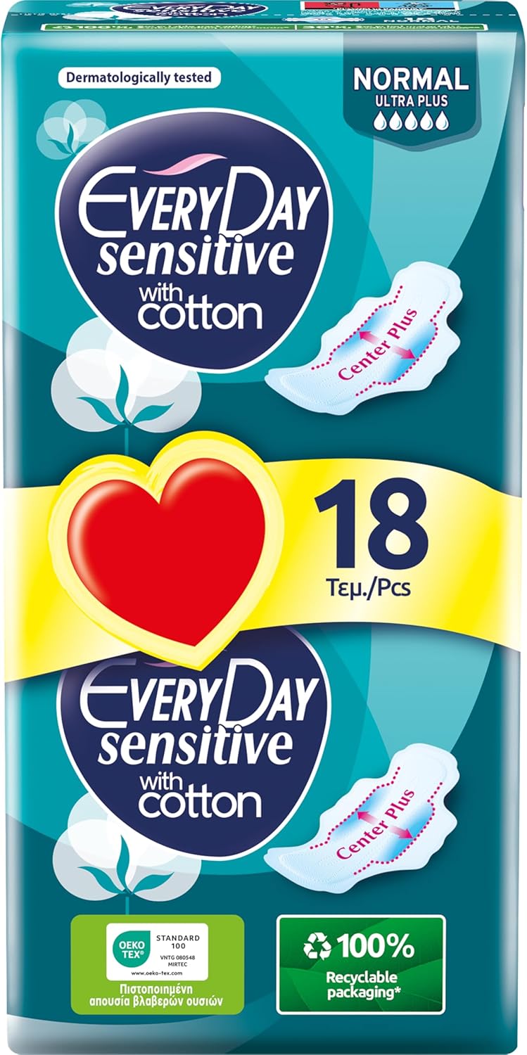 EveryDay Sensitive Cotton - Compresas Ultra con alas