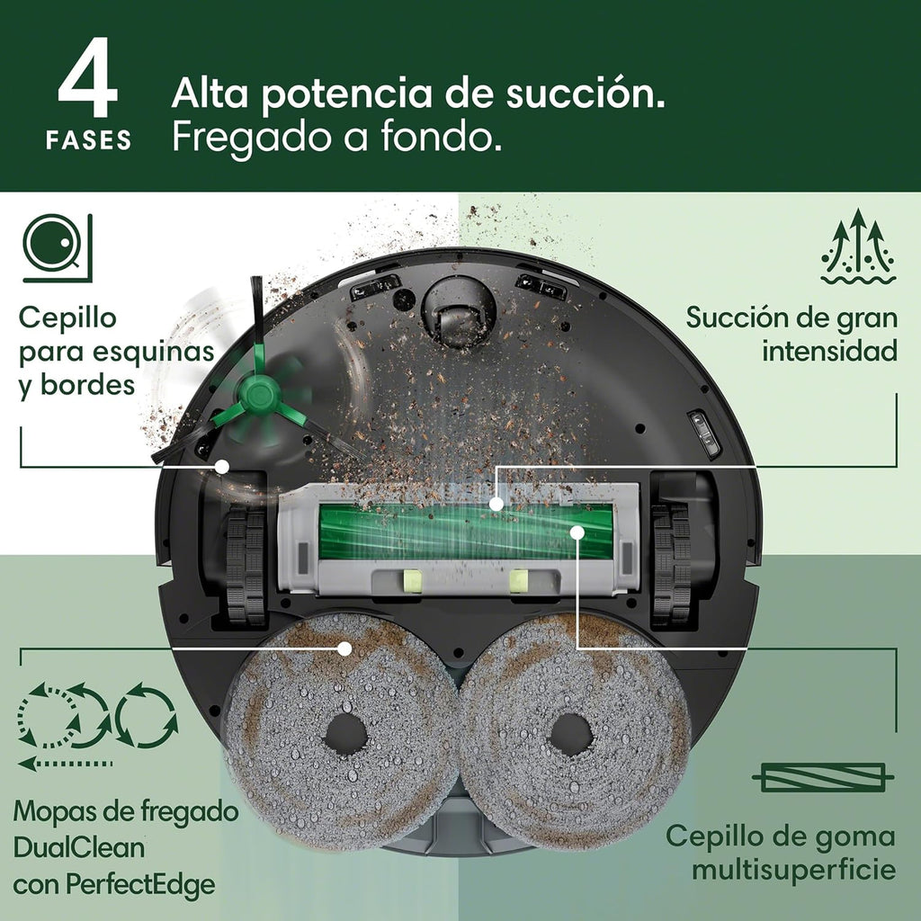 iRobot Roomba Plus 505 Combo con Base AutoWash multifunción y autolimpiable