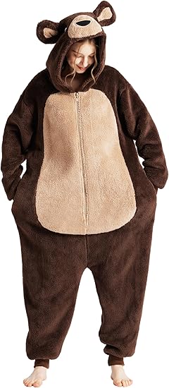 Peludo Disfraz de Oso Pijama