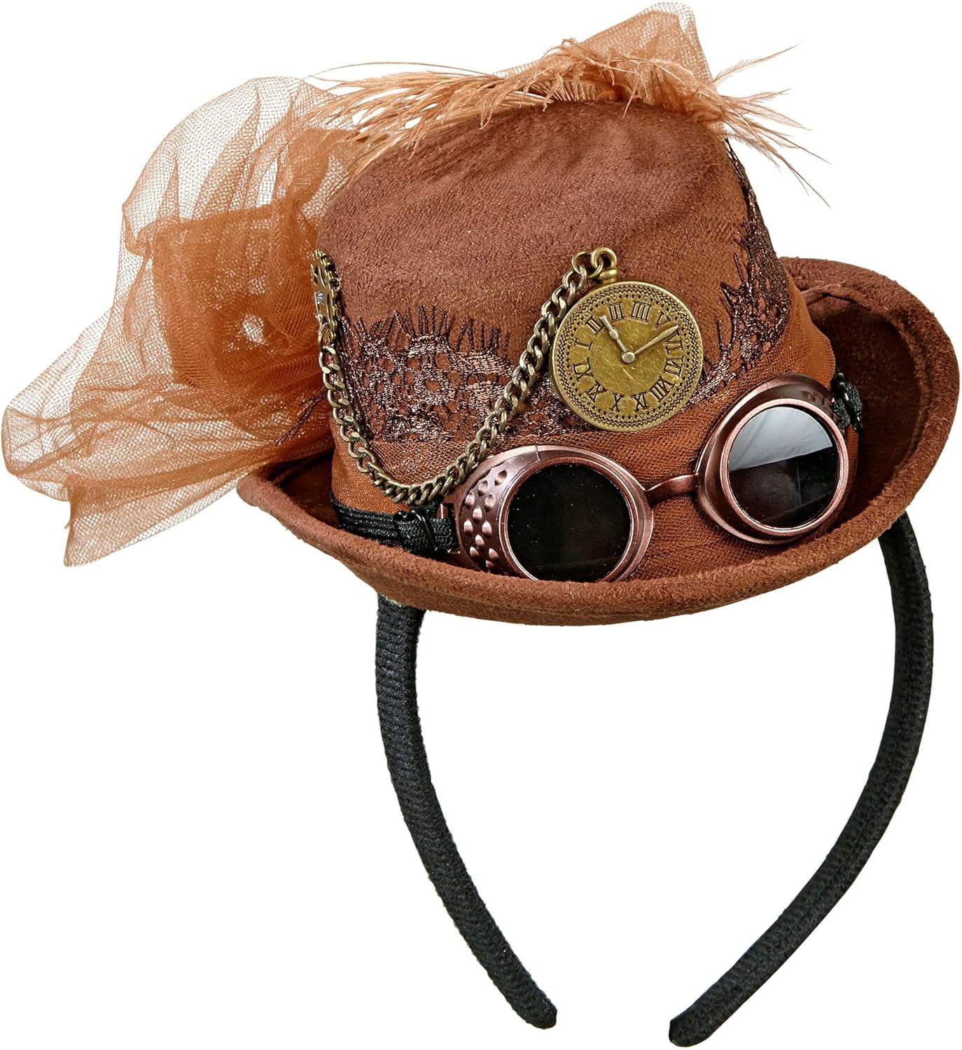 Diadema con minicilindro Steampunk