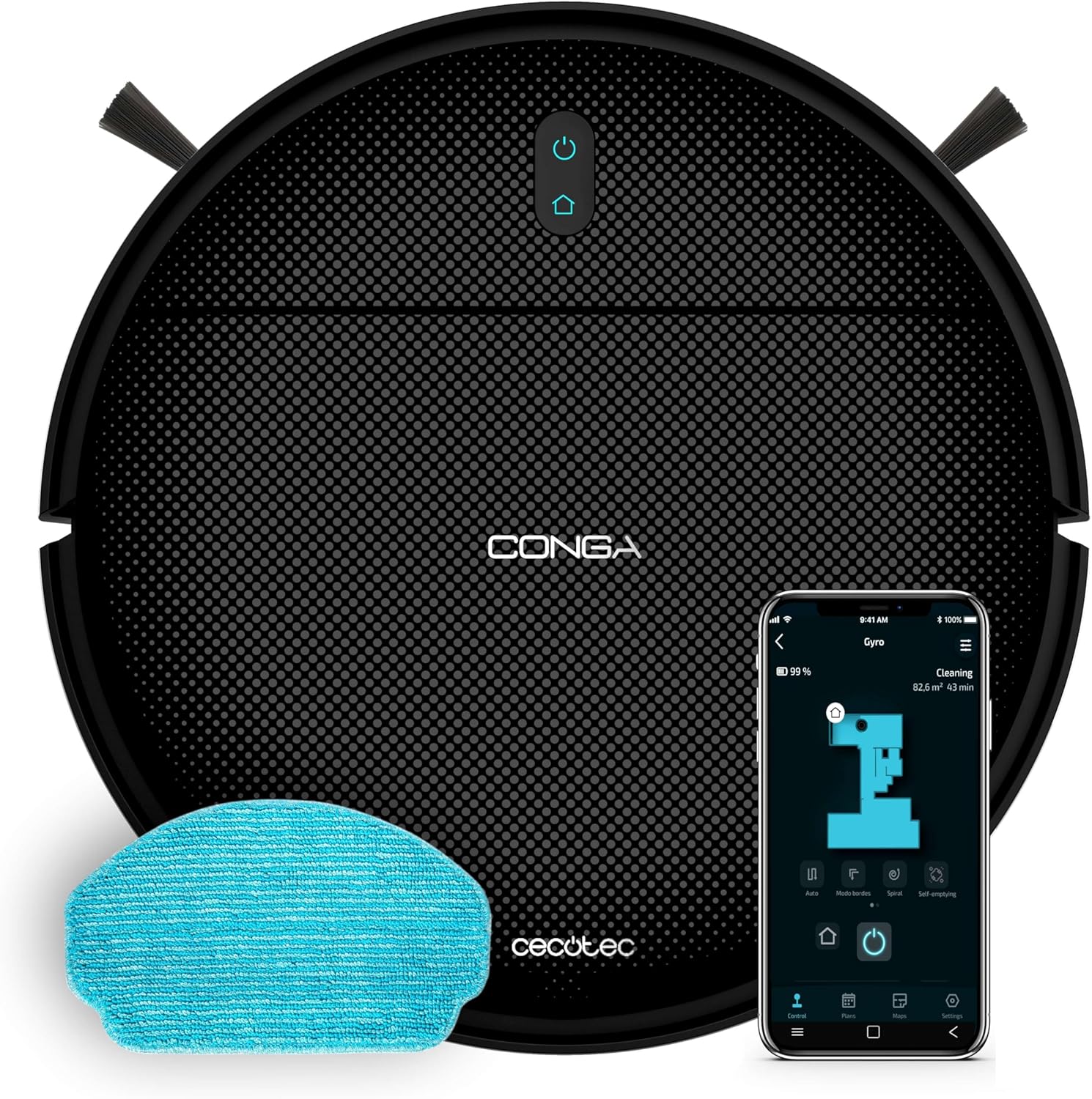 Cecotec Robot Aspirador con Navegación Giroscópica y App Conga M10 X-Treme.