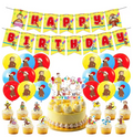 Globos de la Selva, Banner de Feliz Cumpleaños, Decoración para Pastel